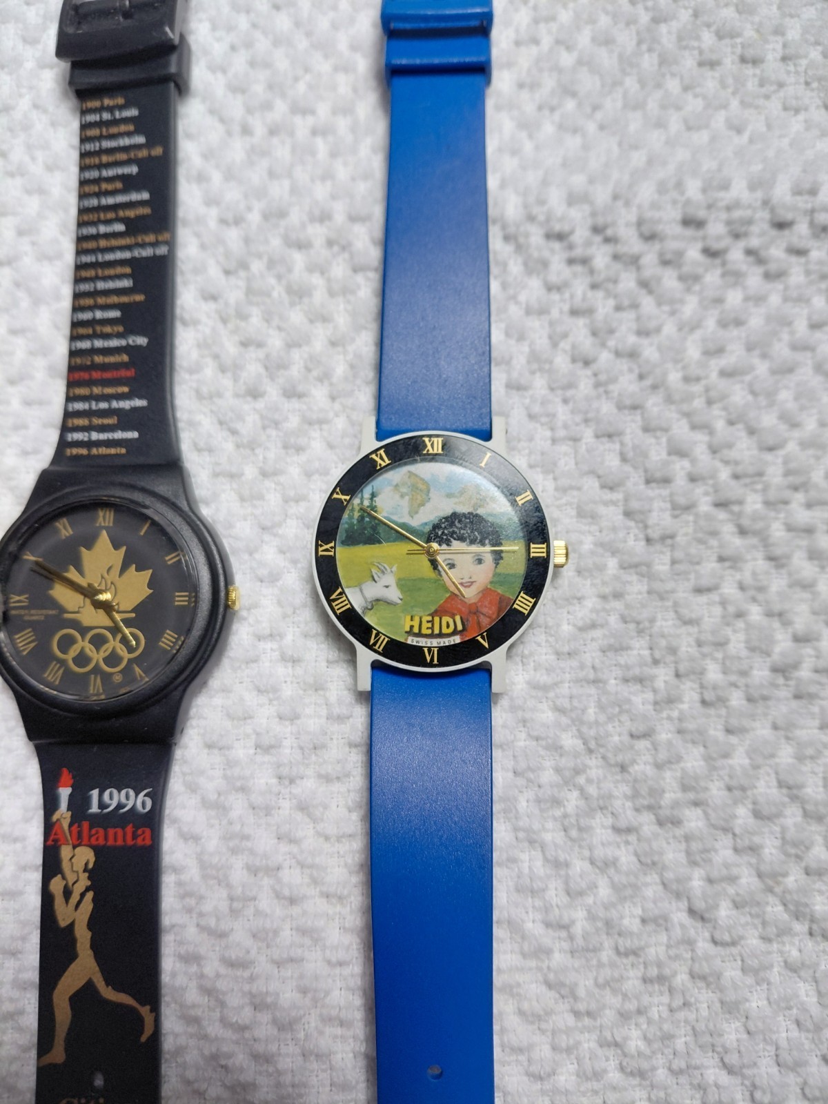 Vintage Watch Lot – Mickey Mouse (Musical), Olympics, Rare Heidi, Orlean Working