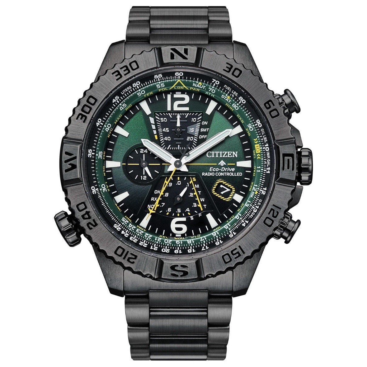 Citizen Navihawk Promaster AT822756X AT Green Dial EcoDrive Mens Watch G2U