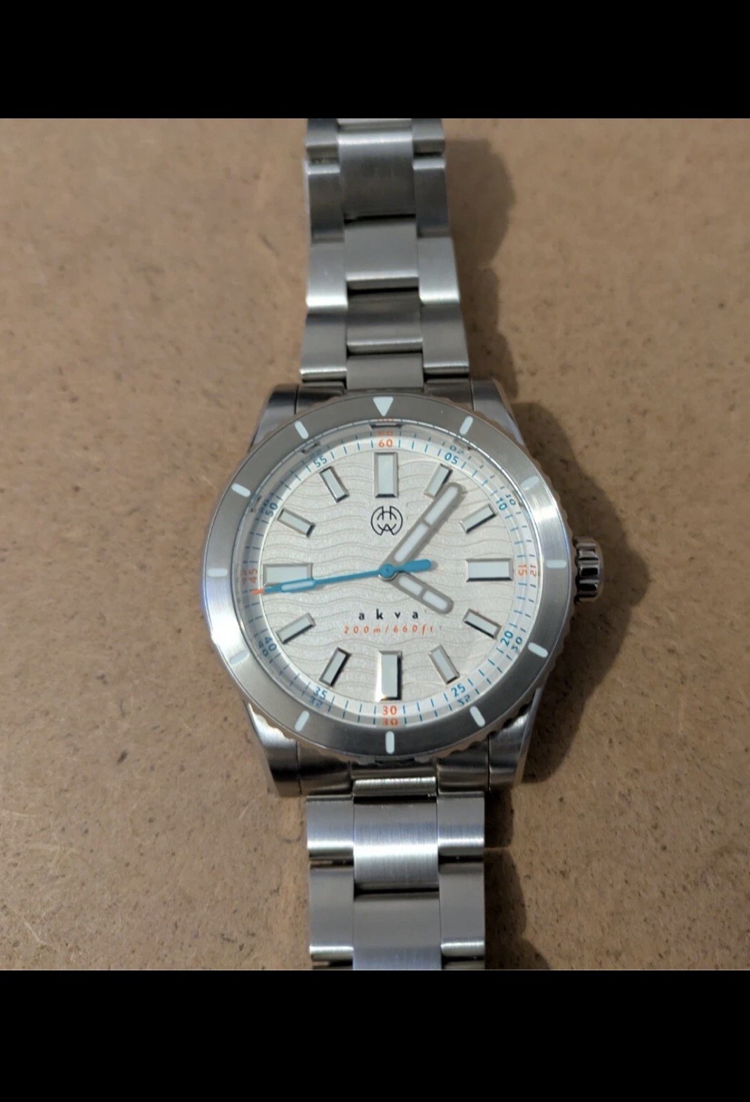 Mens Henry Archer Akva Optic White Automatic Dive Style Watch