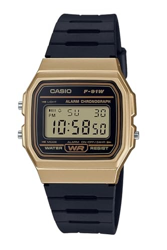 CASIO F-91WM-9AJH Black Gold Digital Watch Japan Limited Web Model F-91W New