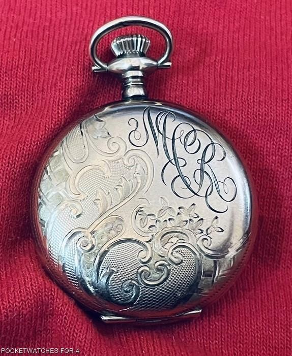 ca 1915 ELGIN 0s HUNTER 15 JEWELS GOLD FILLED CASE POCKET PENDANT WATCH SERVICED