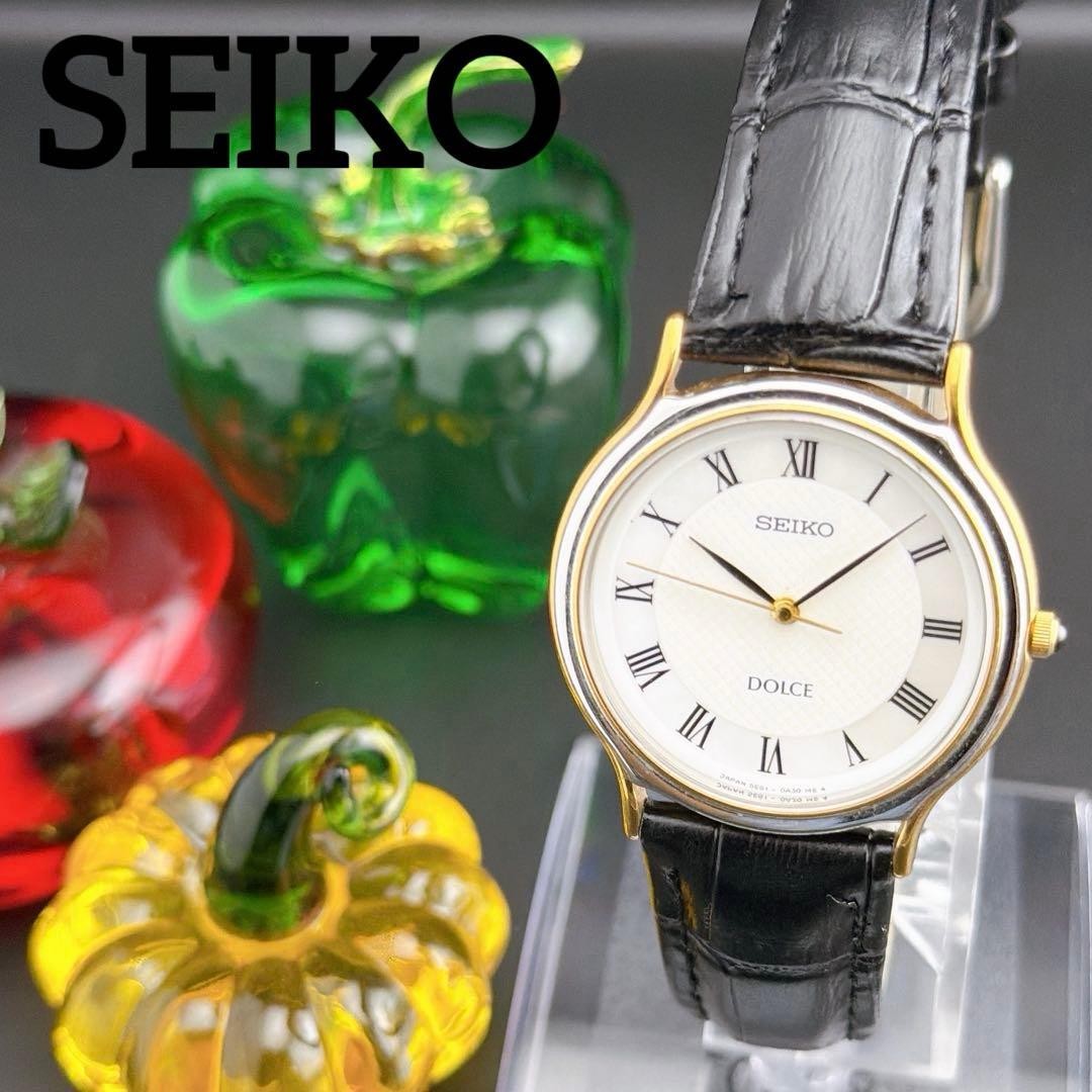Seiko Dolce Quartz Men’s Watch US 4 / UK 2 Black Japan Vintage Rare 071627