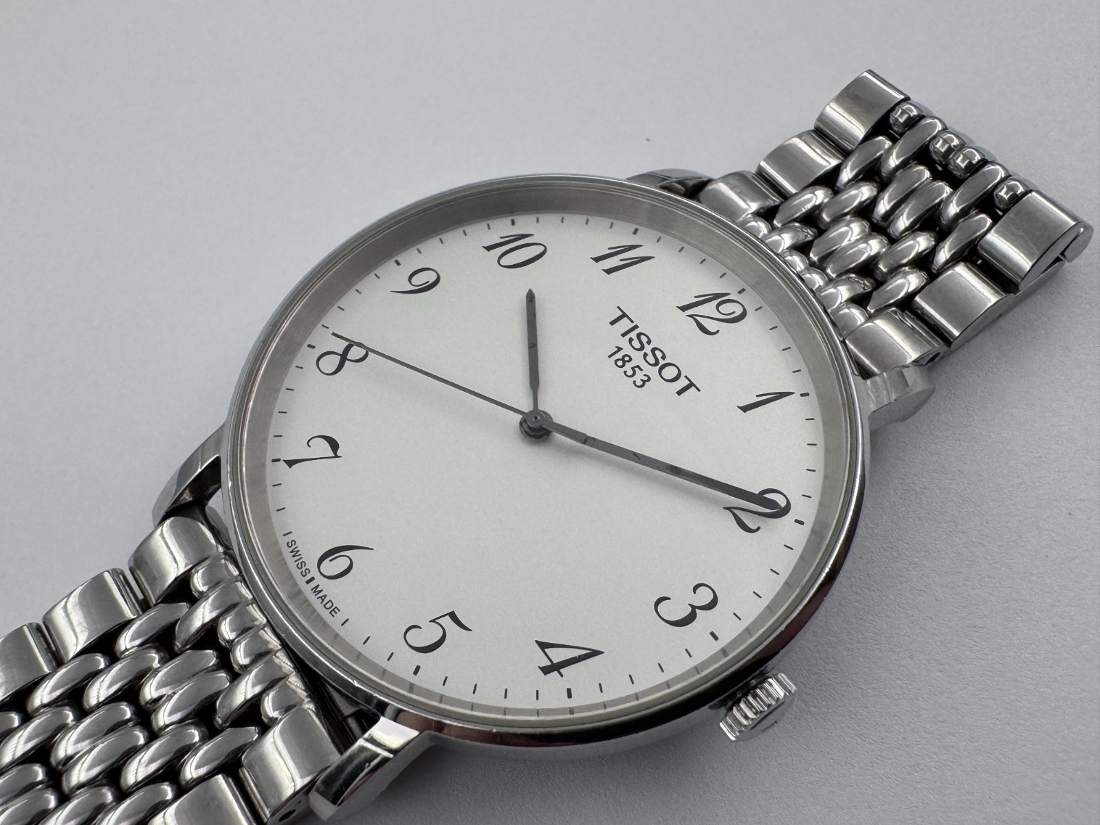 TISSOT Everytime T109.410A Quartz Arabic Silver Dial All Stainless Steel – 38 mm