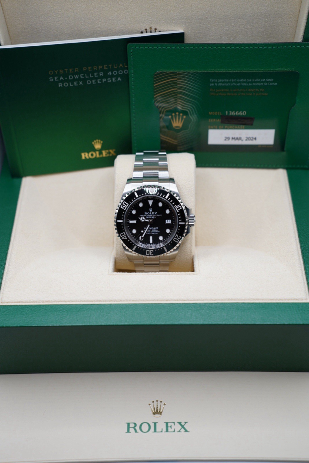 Rolex Deepsea Sea-Dweller- Ref. 136660 – 2024 Black Dial – 44mm – Full Set