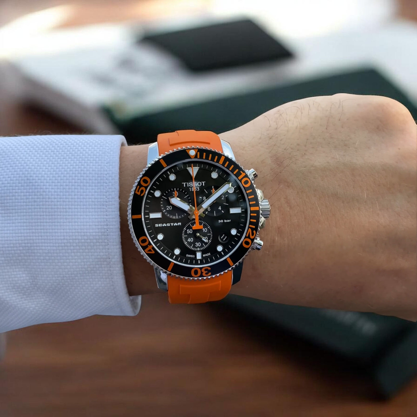 Tissot T-Sport Seastar 1000 T120.417.17.051.01 Silver/Orange/Black Men’s Watch