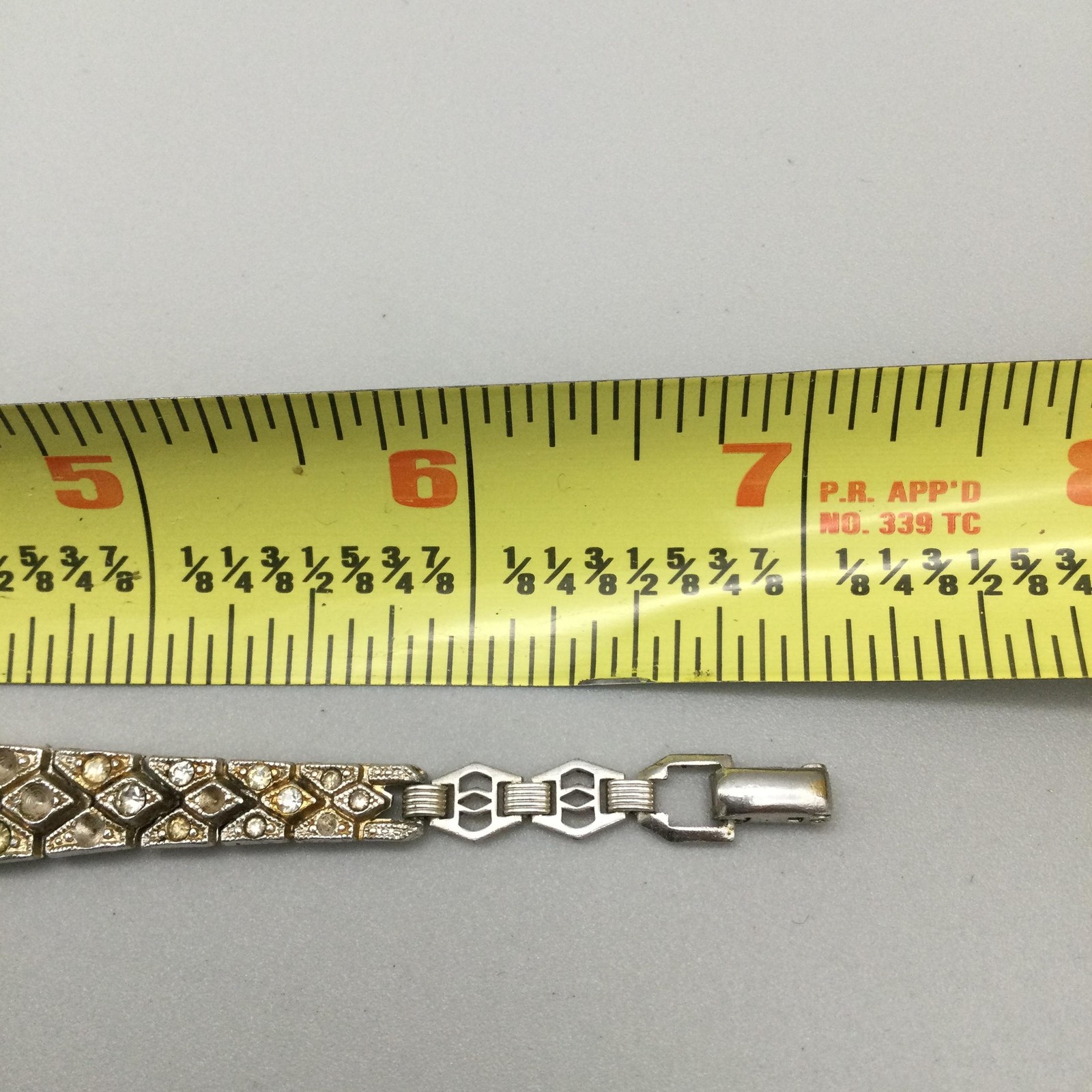 Vintage Welsbro Womens Watch 16mm Secret Dial Rhinestone Bracelet Manual Wind 7″