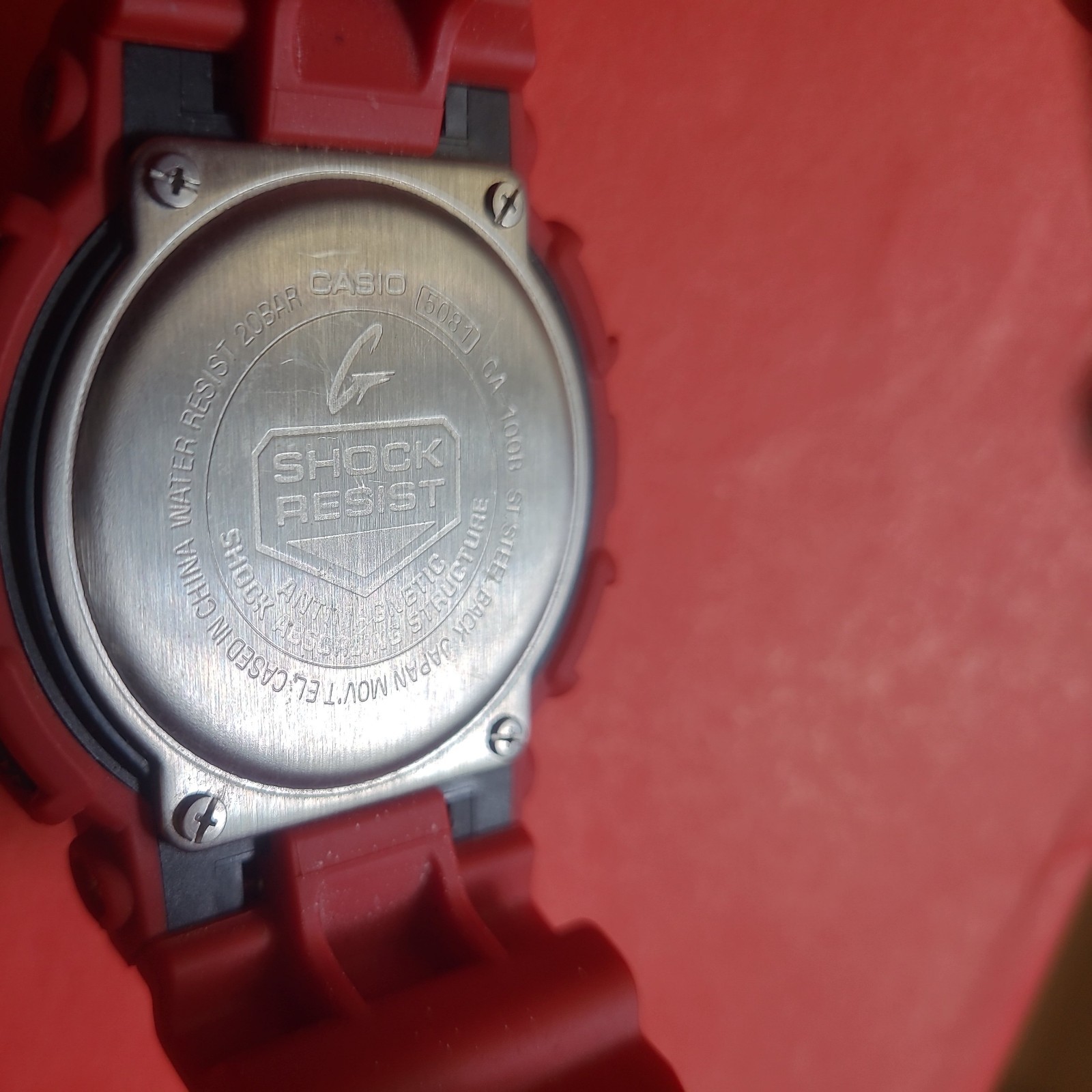 Casio G-Shock 5081 Red GA-100B Digital and Analog Watch