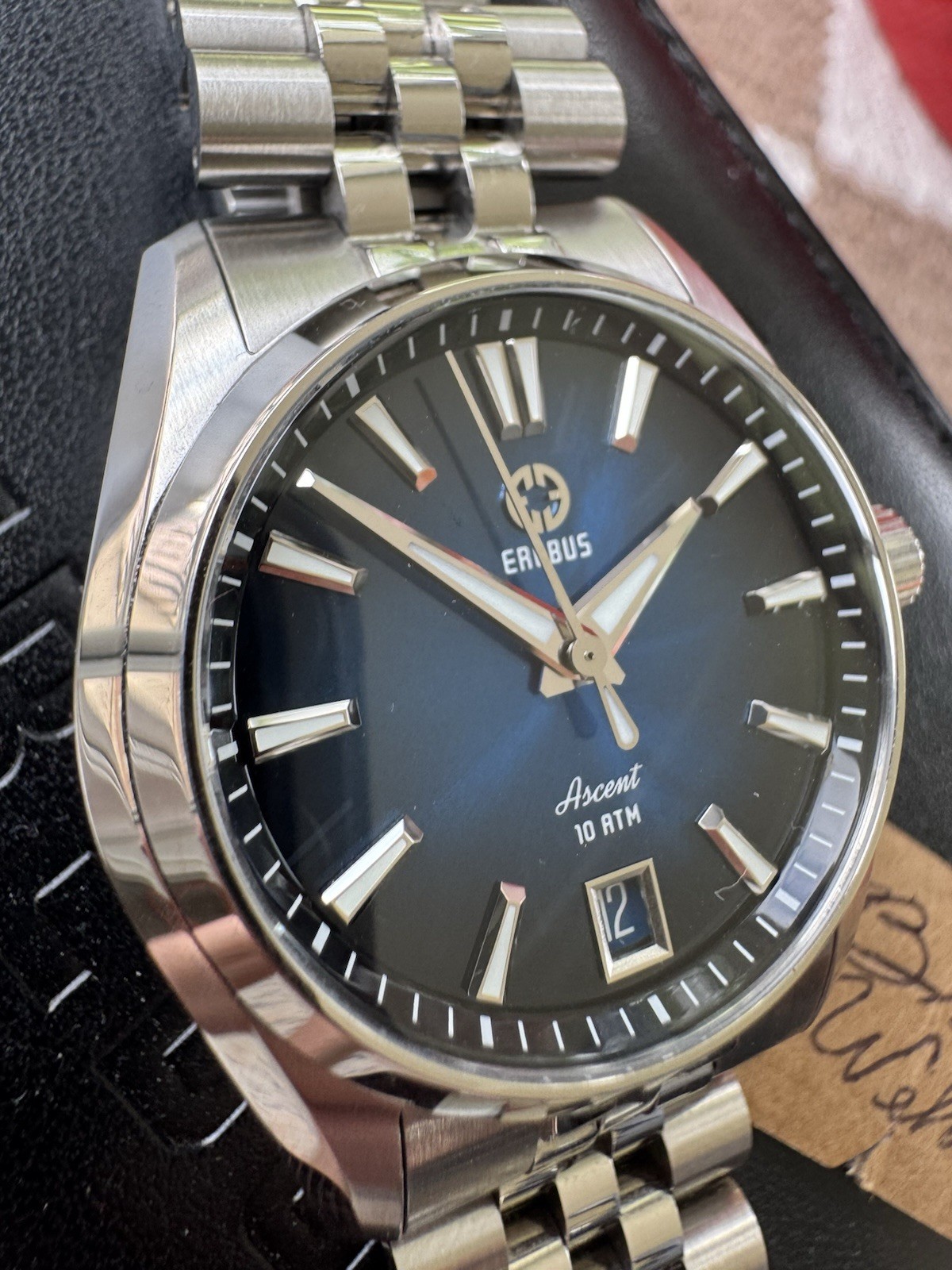 Erebus Ascent 36mm Automatic Watch Blue Fumé Dial
