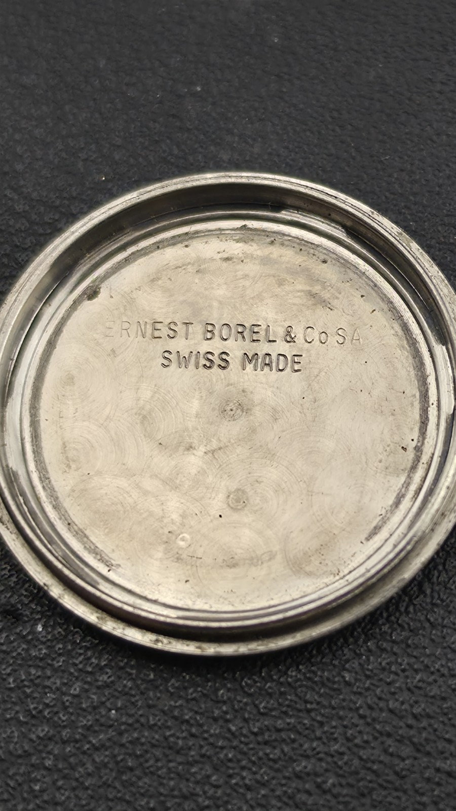 Vintage 1950s Ernest Borel Bumper Automatic Breguet Numeral Steel Field Watch…