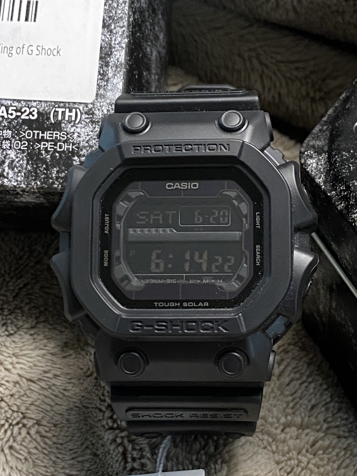 Casio G-SHOCK GX56BB-1 Matte Black Tough Digital Solar Men’s Watch NEW in Box!