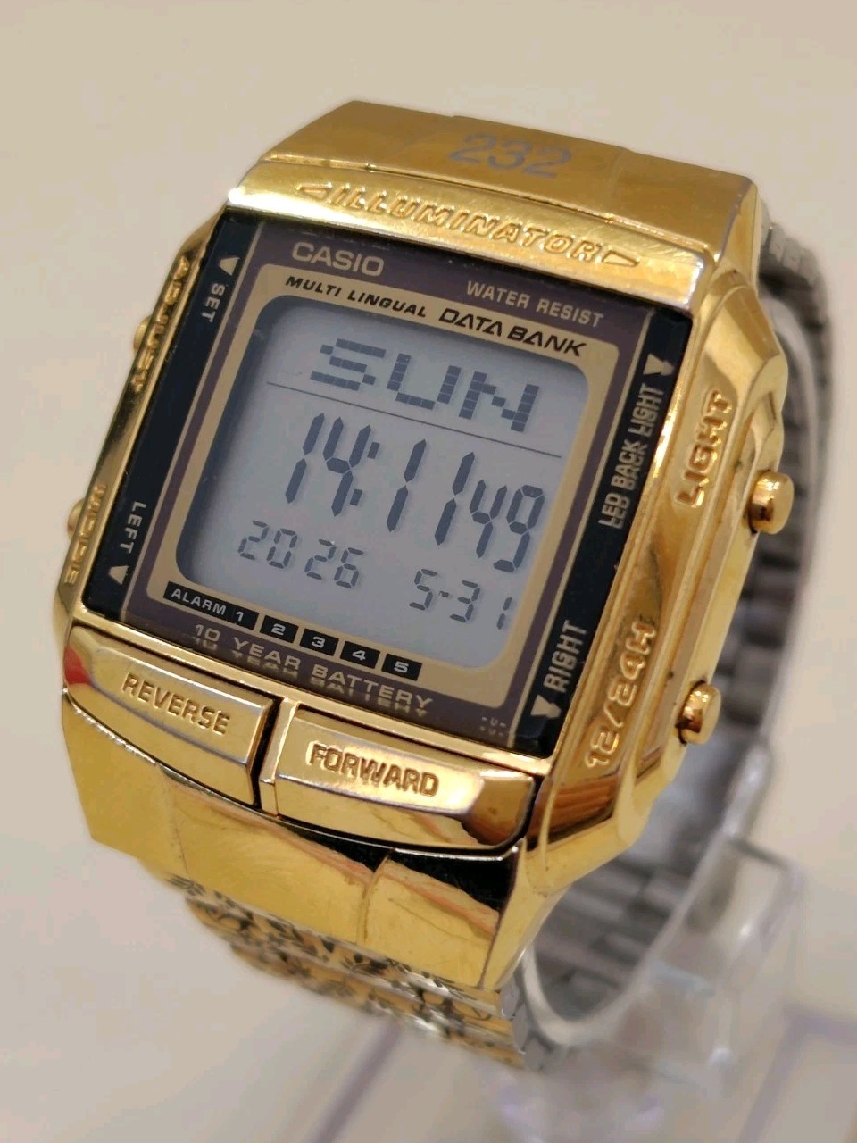 Rare Casio Data Bank DB-360 SIERA LEONE 2005 Collaboration Gold Pattern READ