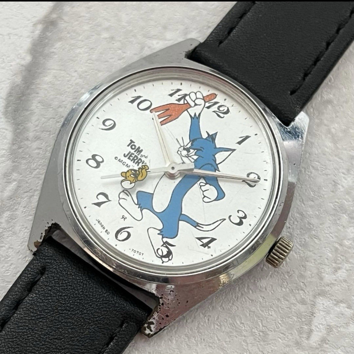 Tom and Jerry Vintage Mechanical Hand-Winding Watch 34.7mm Japan Works