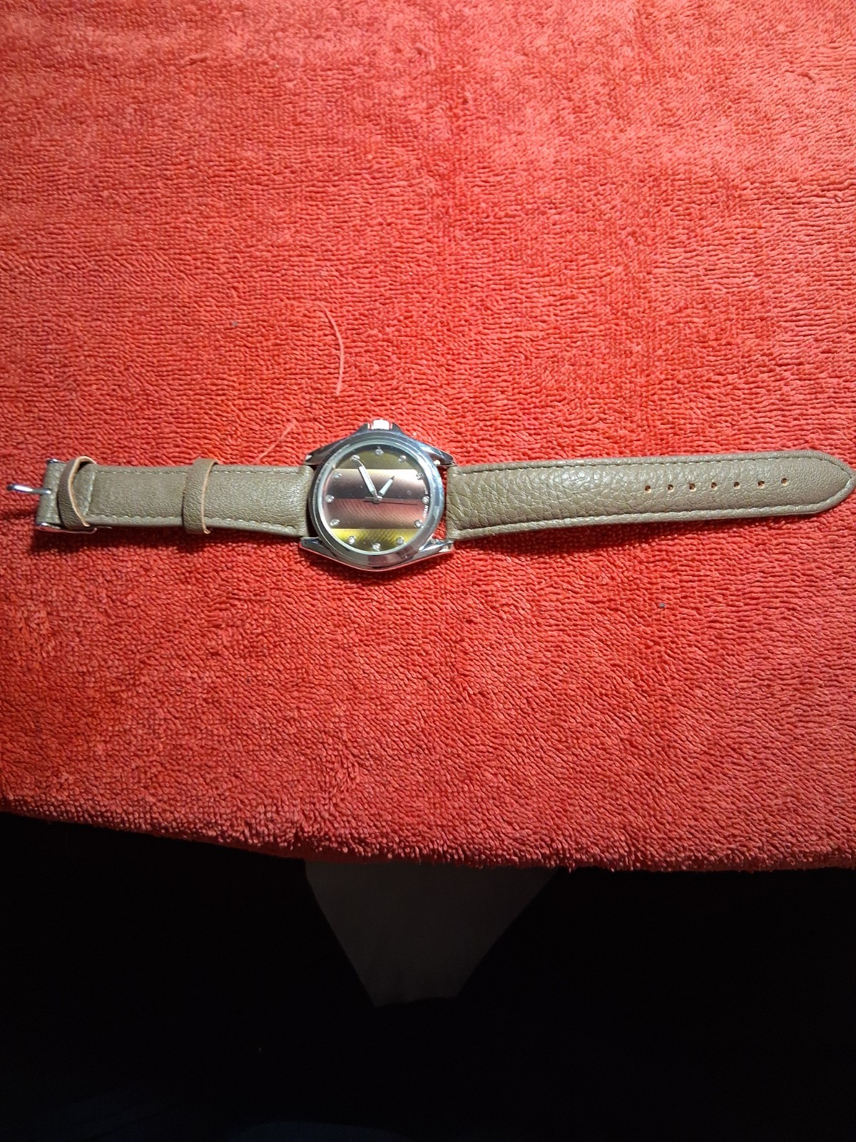 Accutime Analog Wristwatch with a Buckle Band