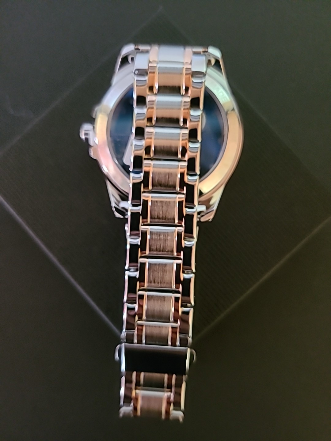 TPW Men’s Luxury Silver And Rose Gold Watch See Through With 9 1/4 Inch Band