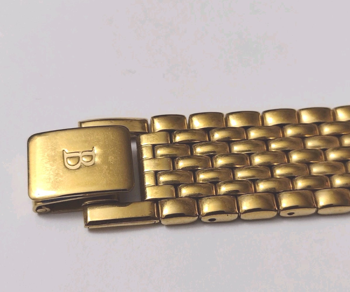 Vintage Men’s Formal Dress Gold Tone Diamond Bulova Quartz Watch Service Award