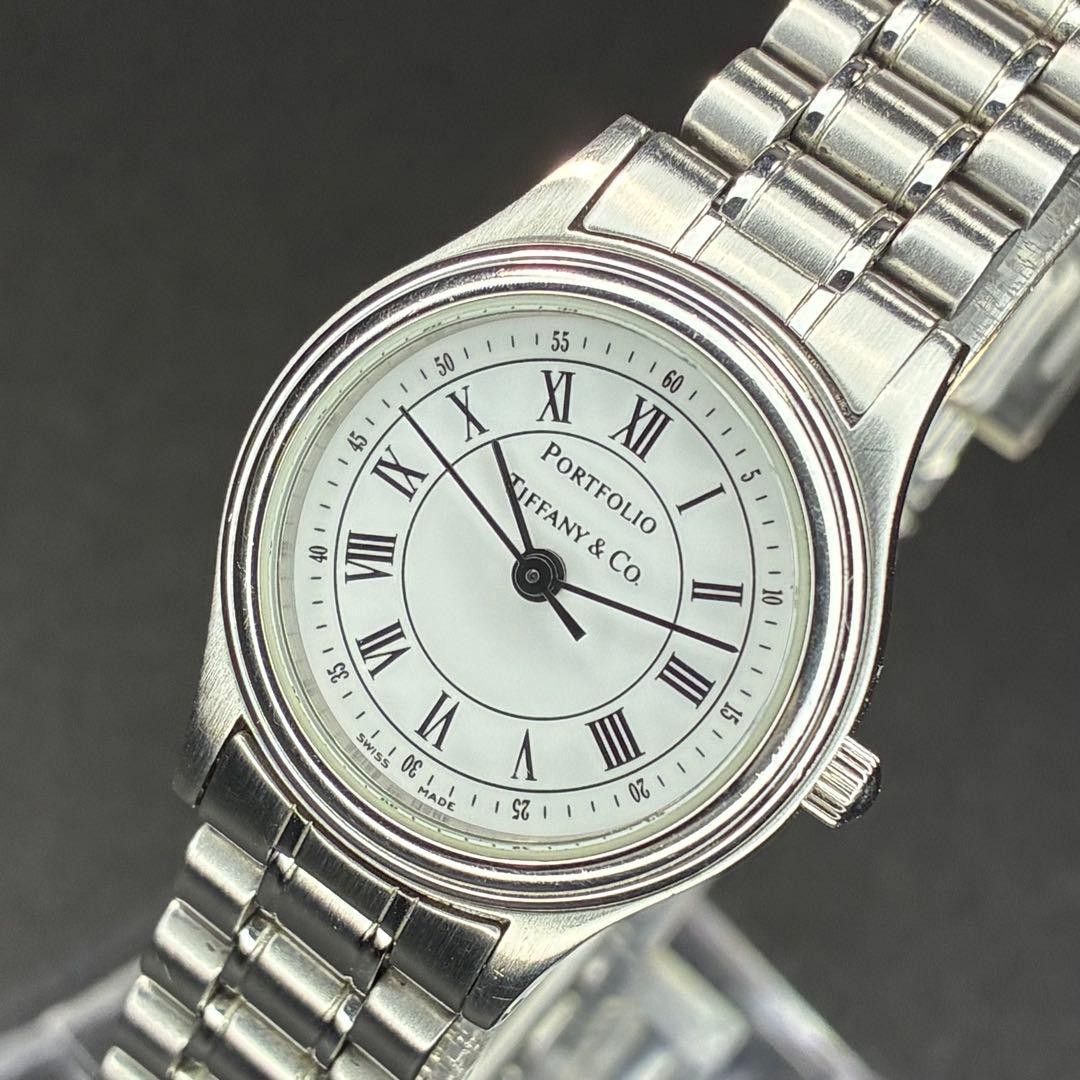 Excellent Condition Tiffany Wristwatch Classic Round Roman Working