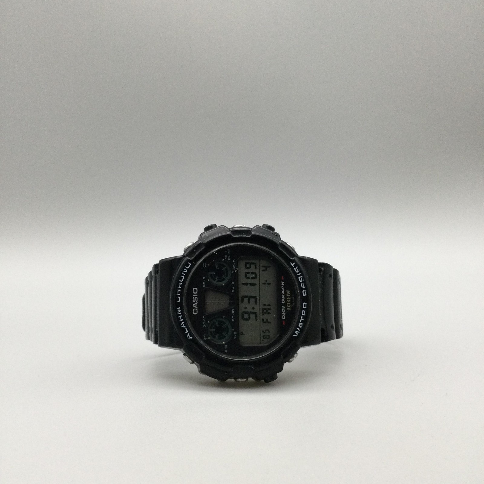 Vintage Casio 828 DGW-30 Mens Watch 39mm Black Digi Graph Digital New Battery