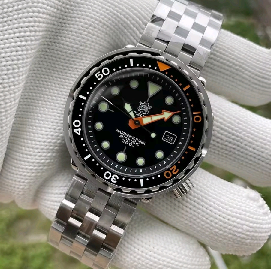 STEELDIVE SD1975C Mens Diver Watch Automatic 300m Seiko NH35 Tuna Sapphire New