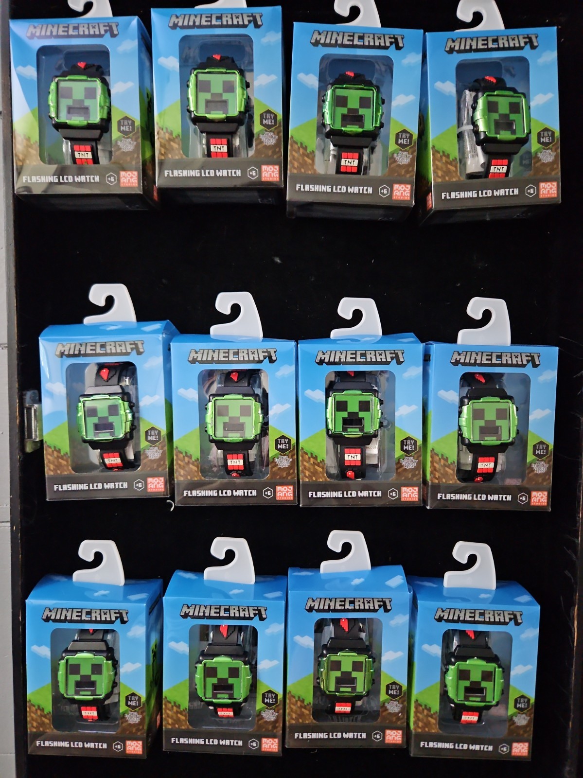 Mojang MINECRAFT Flashing LED Watch Lot of 12. Brand New With tags