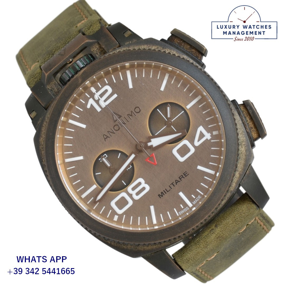 ANONIMO Chronograph Military Italian Alpine Bronze dial Full Set 2018’s