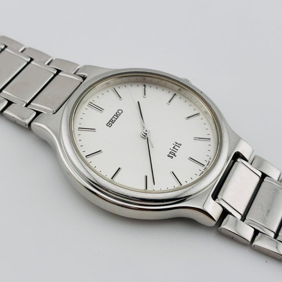 Seiko Spirit Quartz Mens 7N01-6A70 Battery Replaced wrist 21.5cm/8.5in