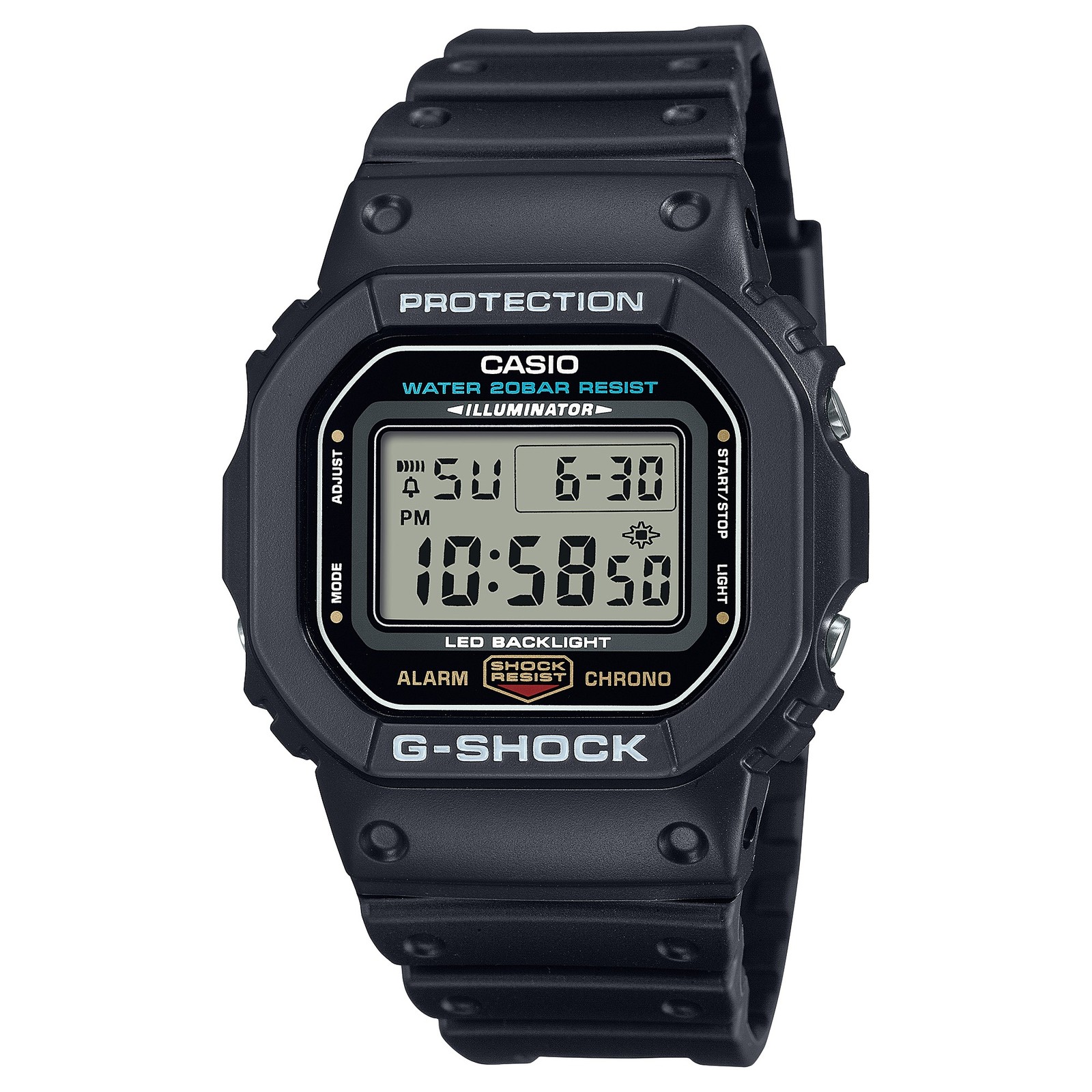 CASIO G-SHOCK DW-5600UE-1ER Silicone Black Sub 200mt Watch
