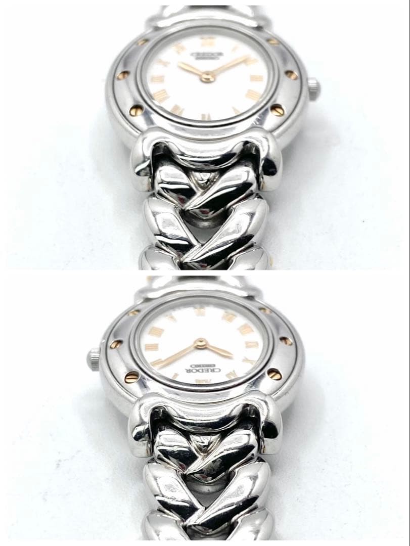 Seiko Credor 1E70-3A80 18KT Gold Bezel Roman Dial Watch For Parts/Repair
