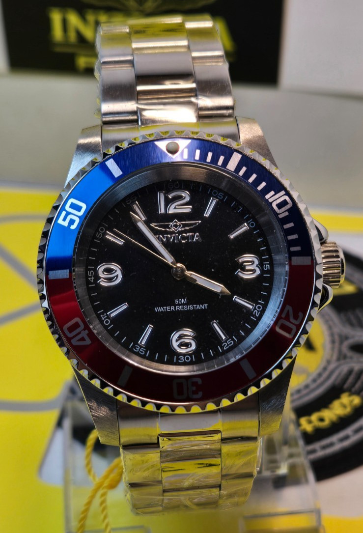 invicta Specialty Mens Watch 40mm Red & Blue Bezel with Blue Dial NEW