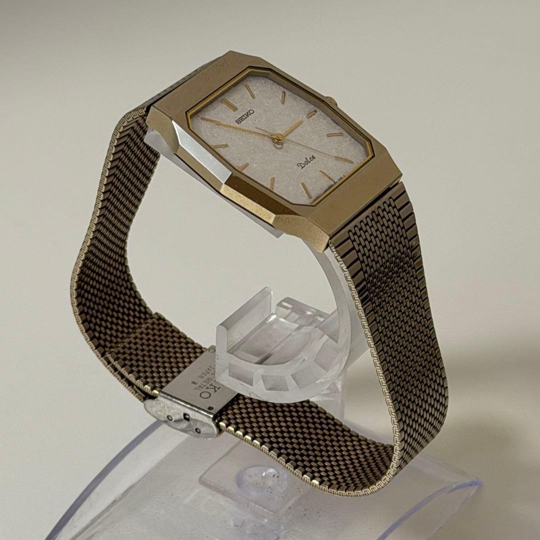 Seiko Dolce 9531-5150 Gold Square Case Watch Japan Battery Replaced 072406