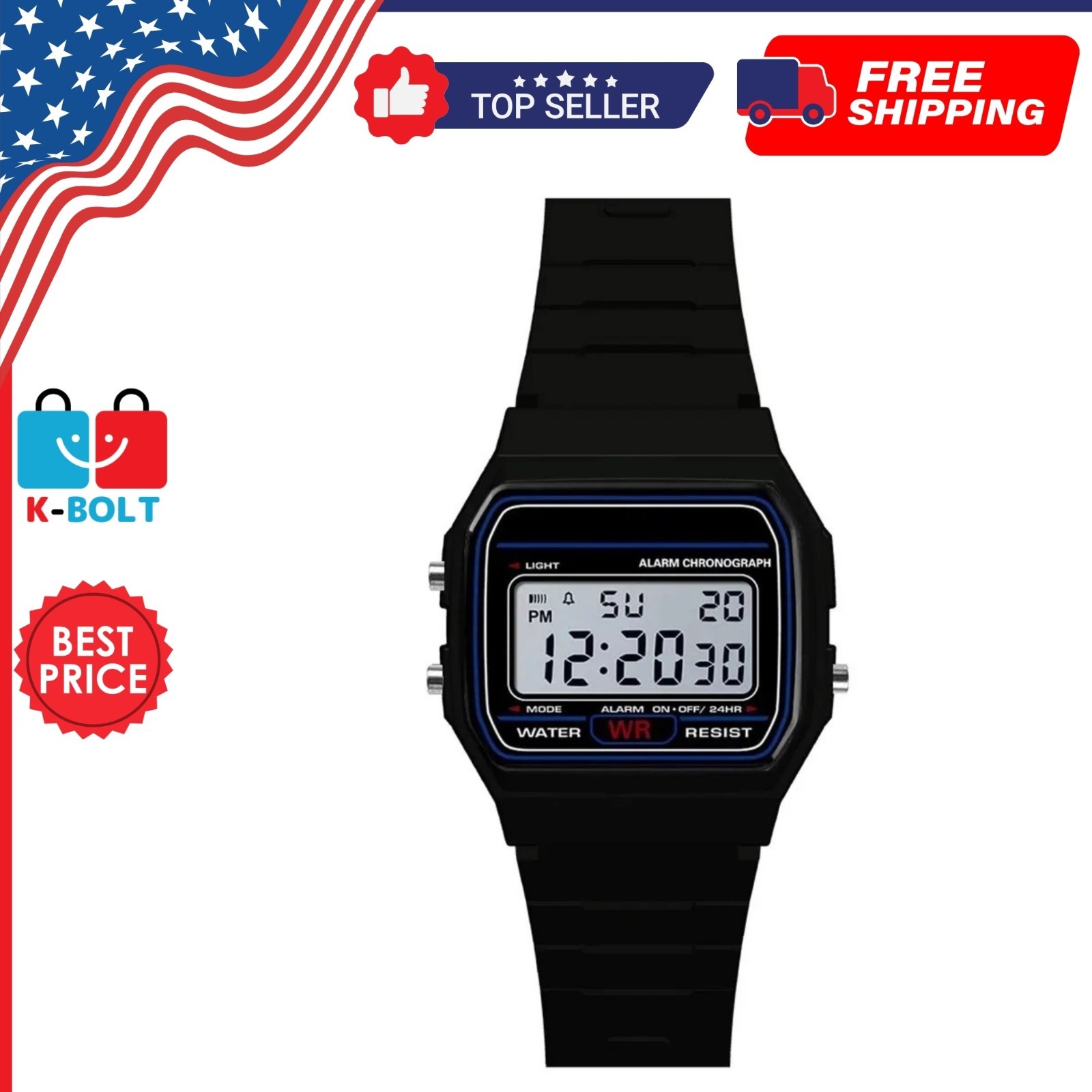 F 91W Classic Digital Resin Strap Watch Stopwatch Chronograph Sport Unisex Men