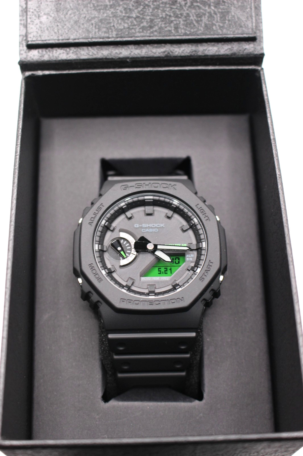 CASIO G-SHOCK GA-B2100BEG-1AJF BLACK AND ELECTRO GREEN Series Resin Men Watch