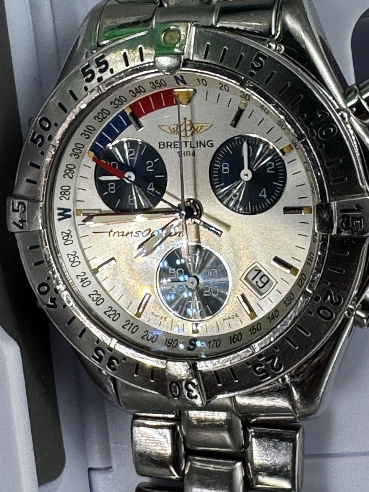 Breitling- Celebrity Chris Janson owned-41mm Men’s Transocean Chronograph-A53340