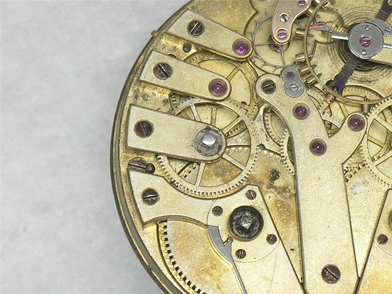 VERY RARE 30 JEWEL 44MM JUMPING INDEPENDENT SECONDS SWISS MOVEMENT, RUNNING!