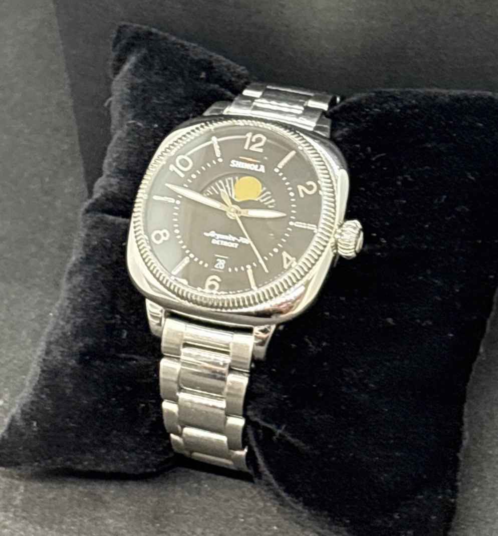 Shinola 36mm Gomelsky Moon Phase Argonite-708 Quartz Ladies Watch S0110000281