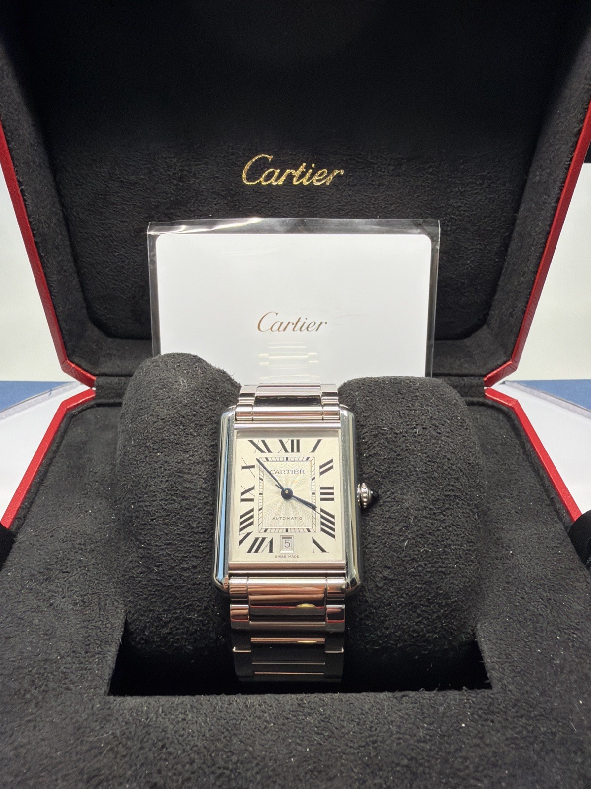 Cartier Tank Must XL Automatic Stainless Steel Box And Papers 2024 WSTA0053