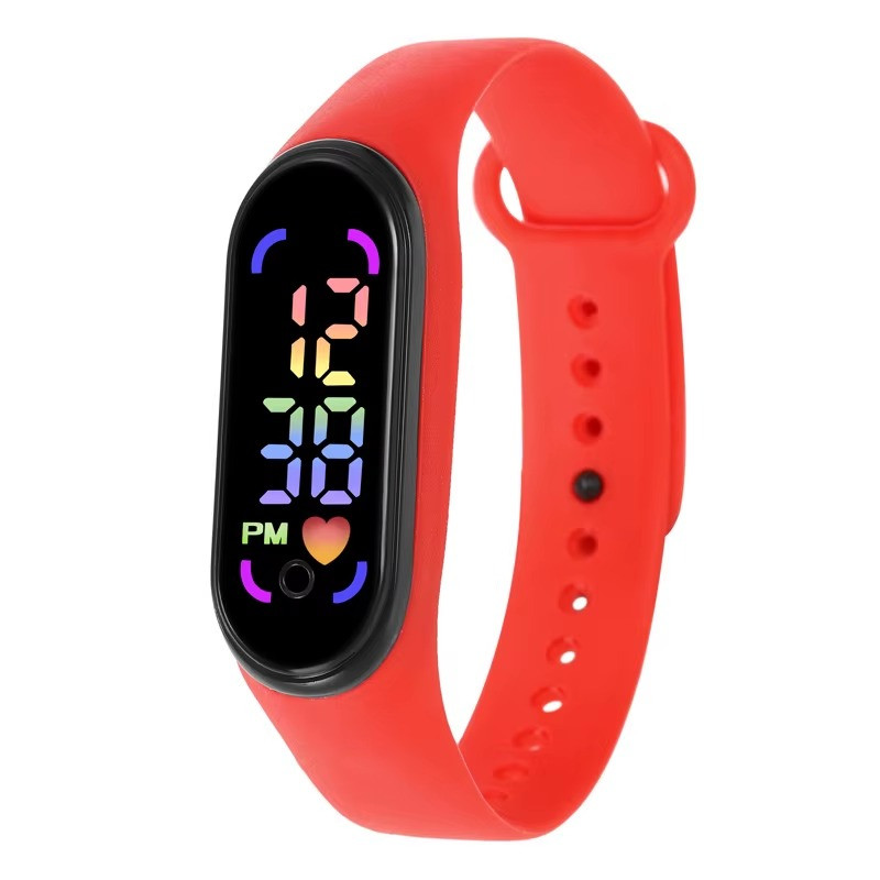 LED Wrist Watch Digital Sport Silicone Strap Kids Teen Girls Boys Children Gift