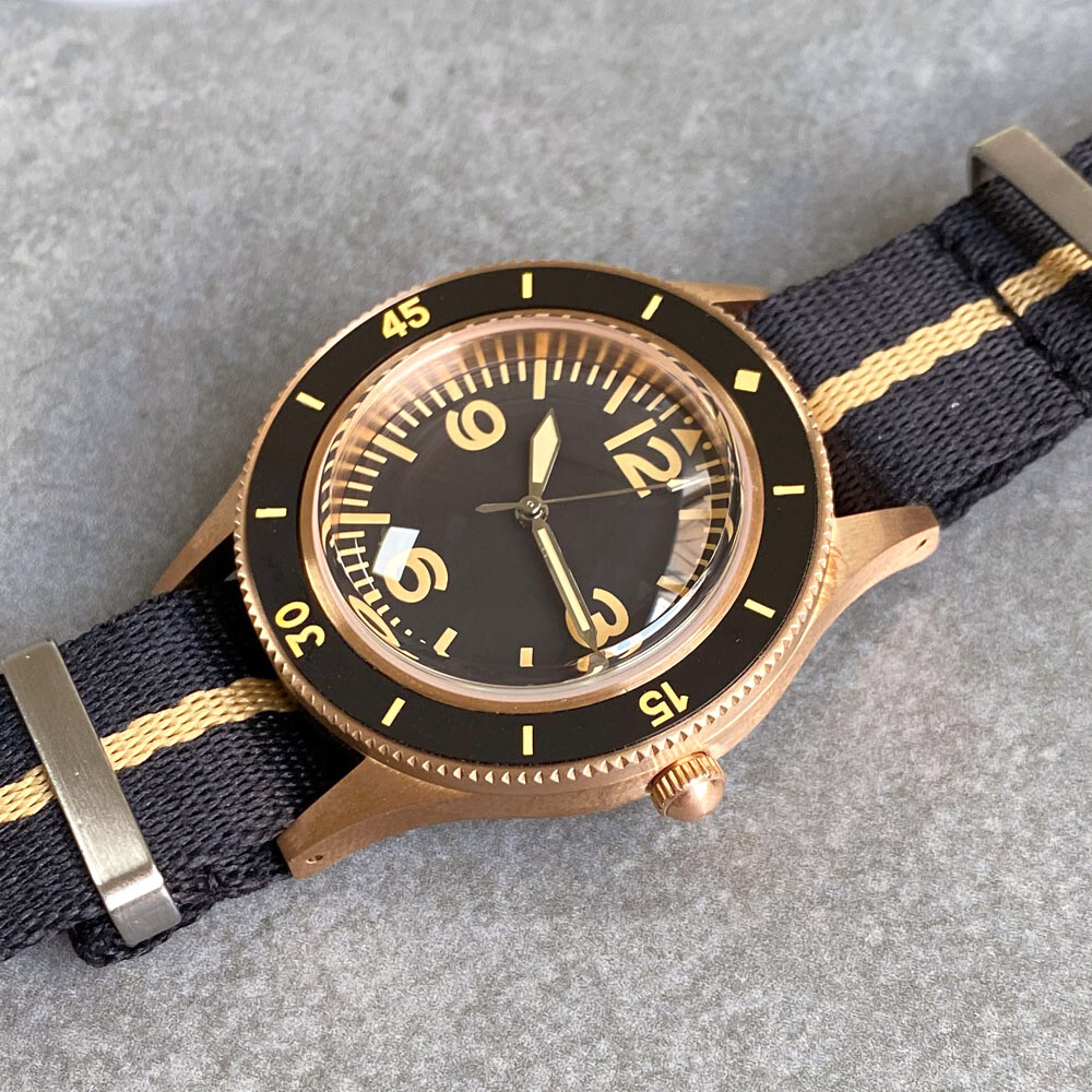 40mm 50-Fathoms CUSN8 Solid Bronze Japan NH35 PT5000 Automatic Watch for Men