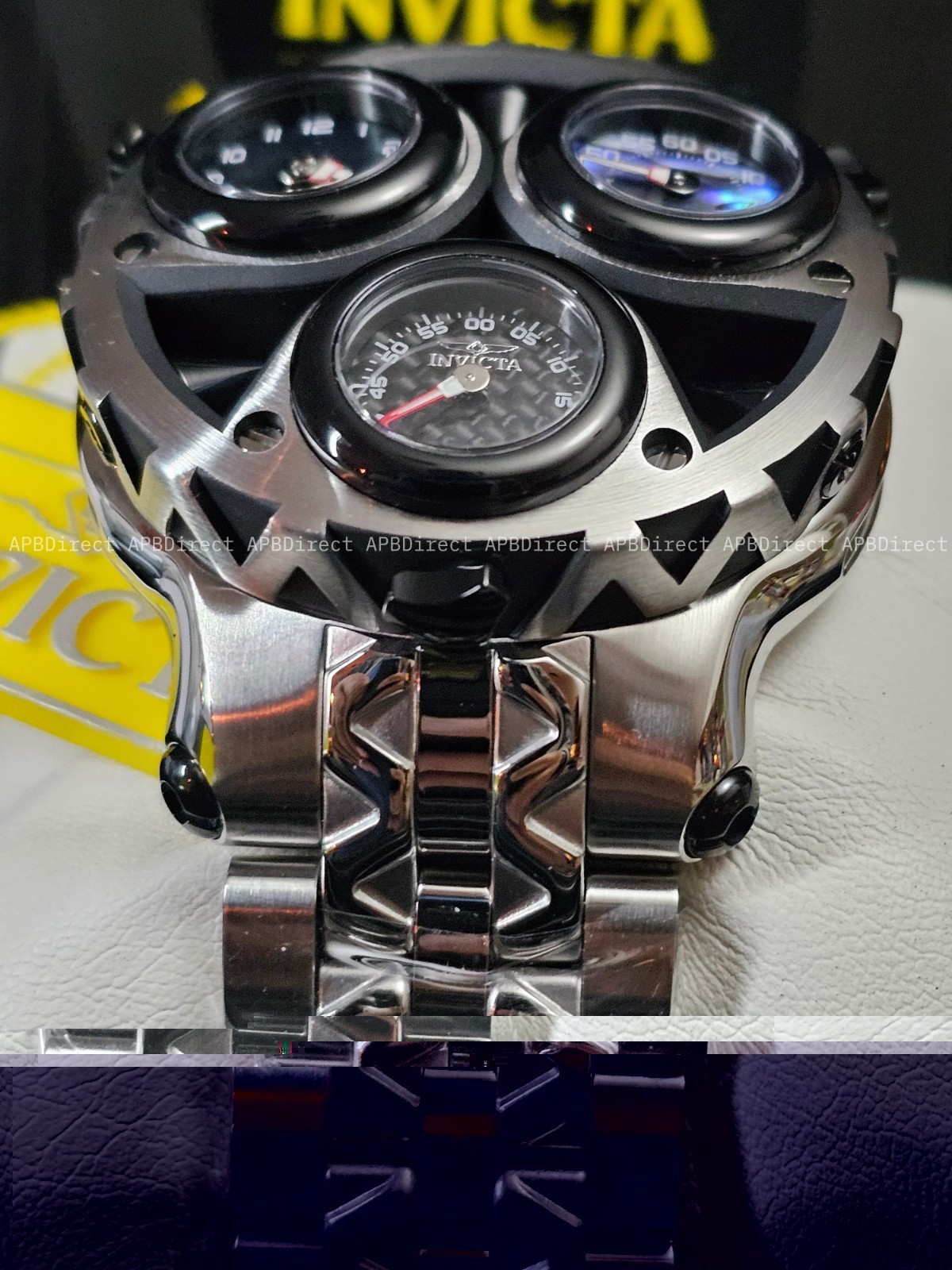 Invicta – CERBERUS – Tri 3 Movements Carbon Fiber Abalone MOP Dials mens watch