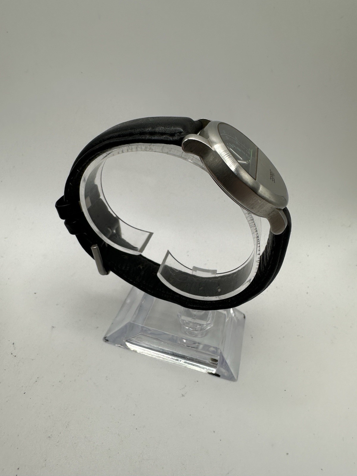 Esprit Noon At 6 Rare Vintage Men’s Watch Leather Band Abstract Dial
