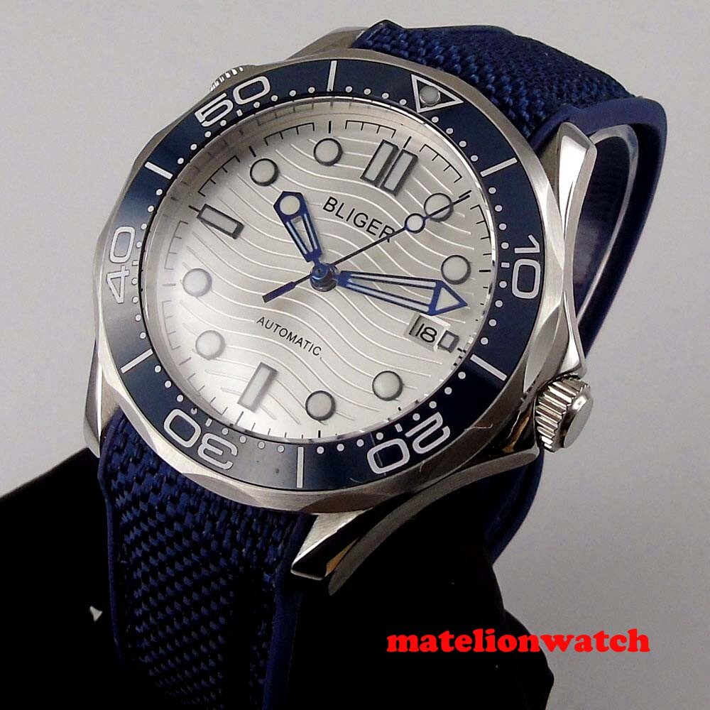 NH35/PT5000/Miyota Sapphire Glass Automatic Men’s Watch White Dial Date 41mm