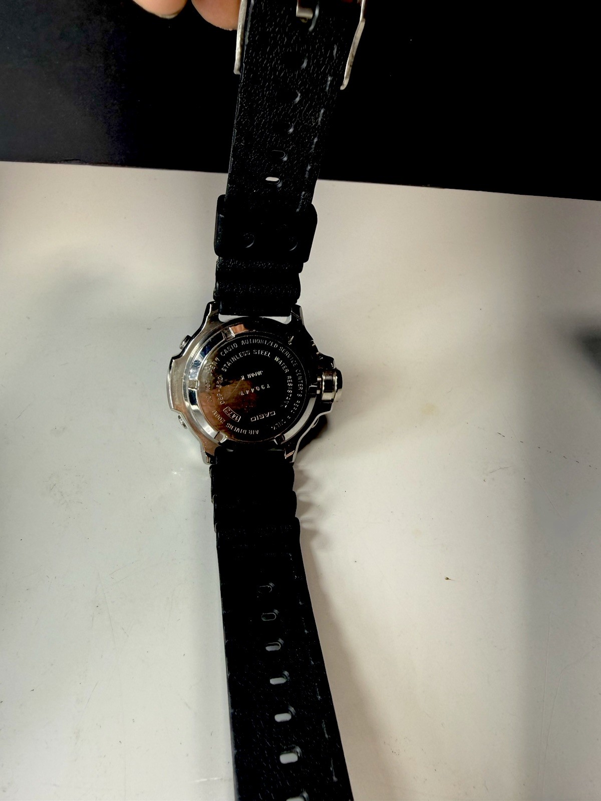 Casio Twin Sensor Digital Quartz 200M Log Memory Illuminator Black Resin Manual