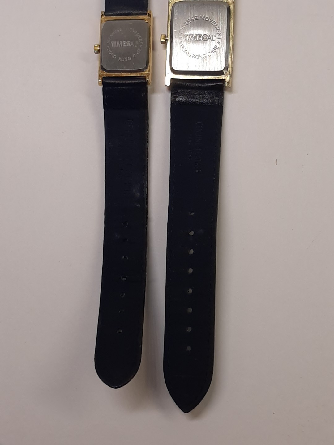 2 COLMAN’S MUSTARD Watch Timecal Japanese Movement Genuine Leather RARE Vintage