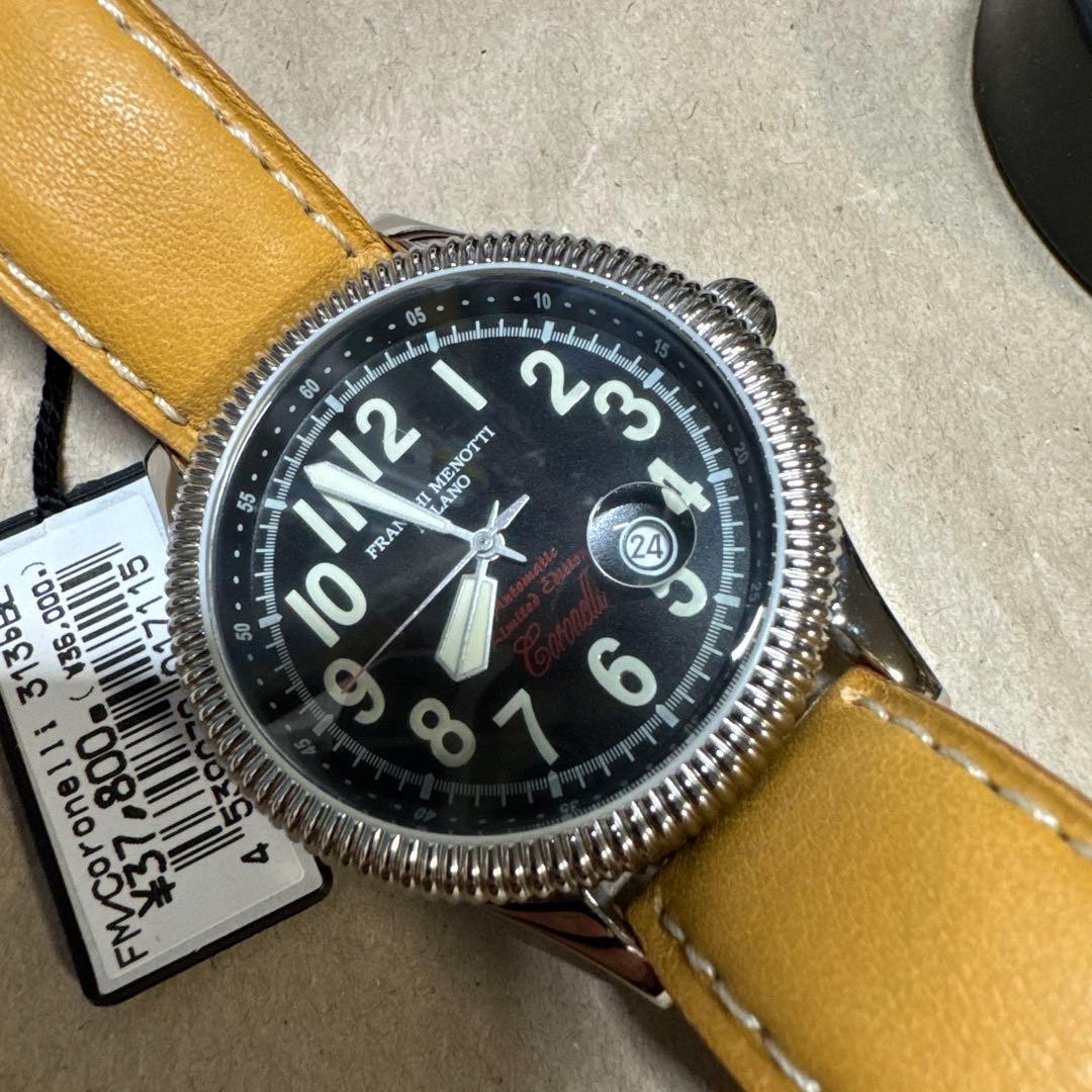 FRANCHI MENOTTI automatic watch black yellow