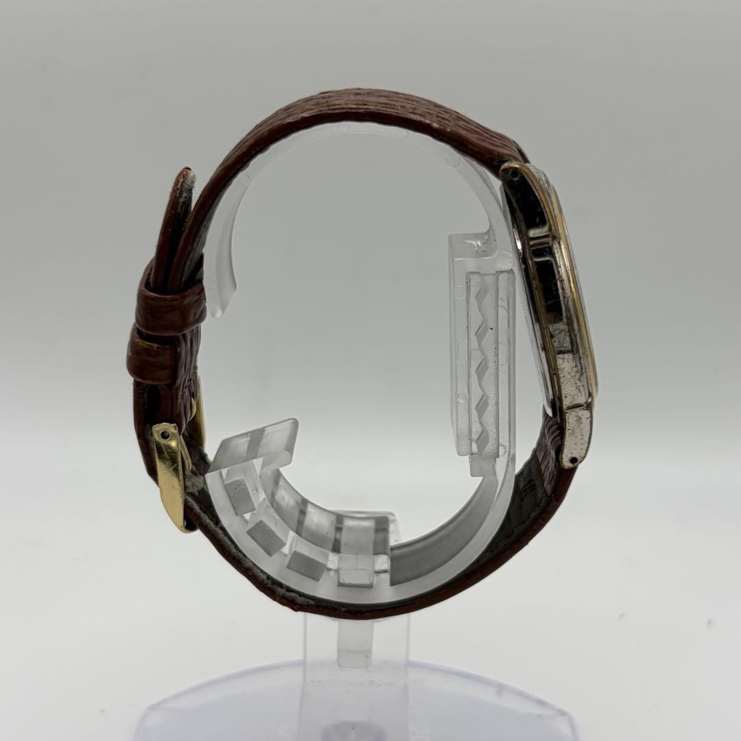 SEIKO 7N01-7140 Quartz Watch White Dial Brown Leather Band From Japan