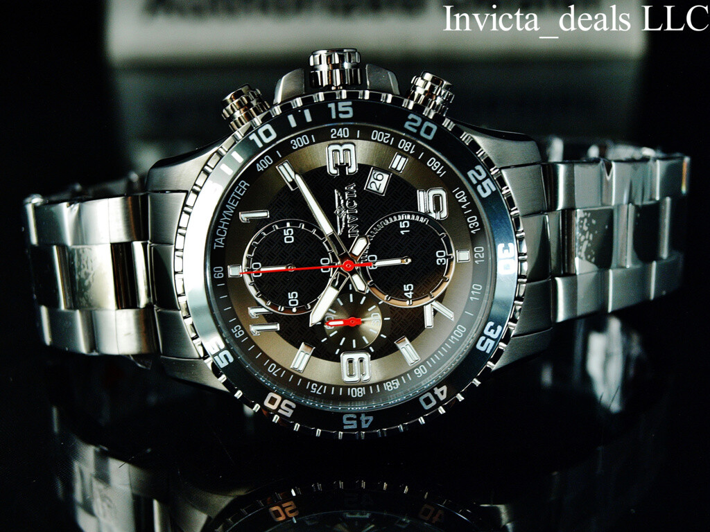 Invicta Men’s FLIGHT Specialty Chronograph Gunmetal Tone Stainless Steel Watch