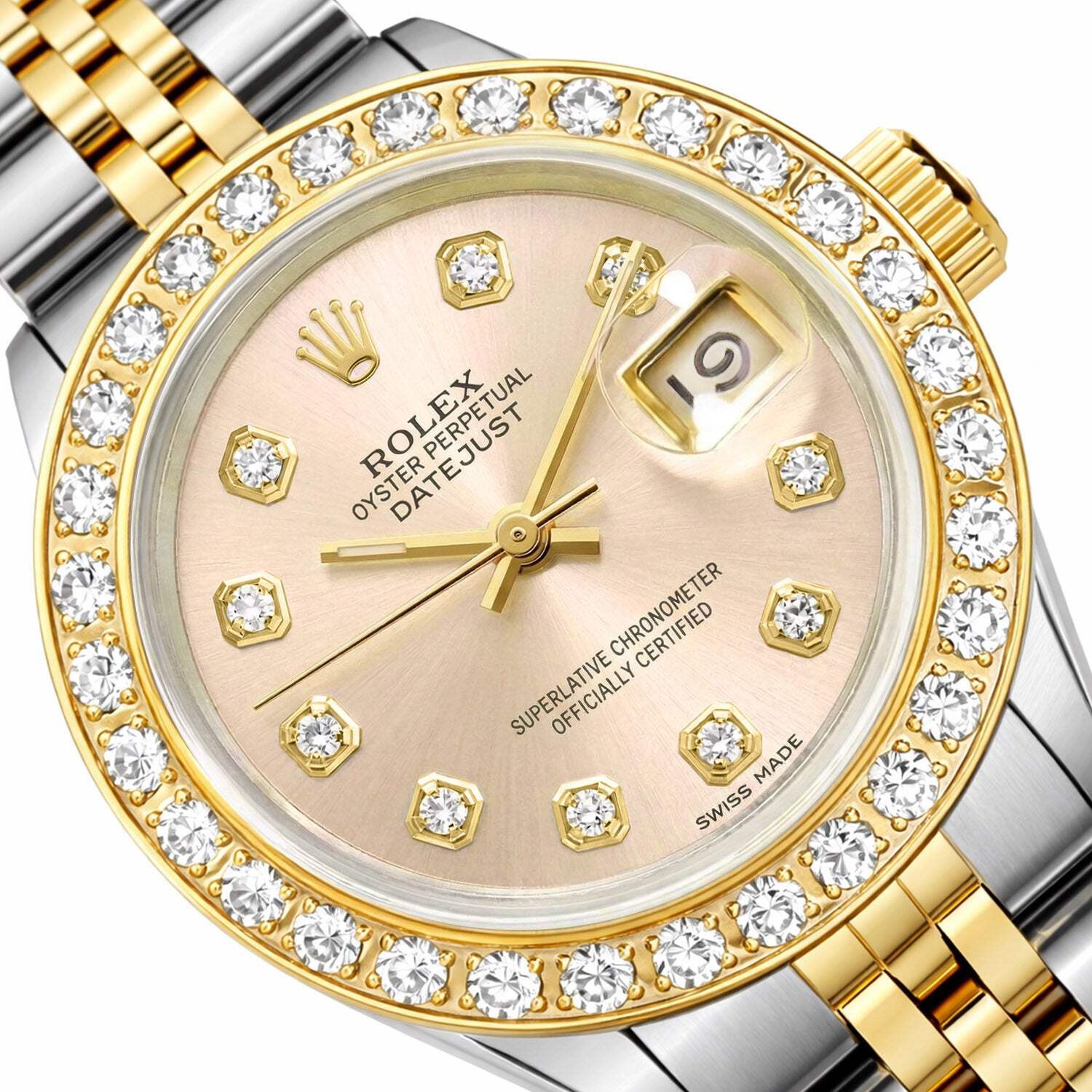 Rolex Datejust 69173 26mm Diamond Bezel Steel Cream Dial Women’s Watch