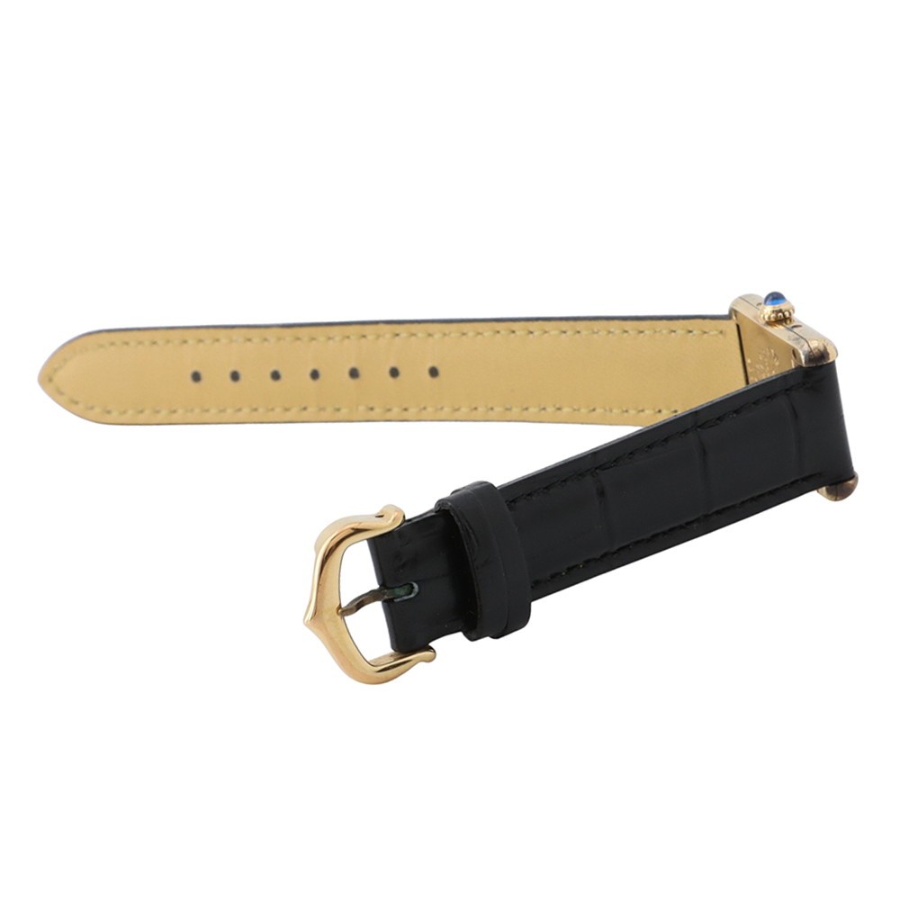 CARTIER Mast Tank SM 28mm 20.5mm SV925/Leather Ivory Dial W1003053