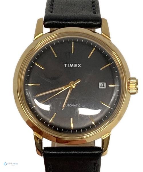 TIMEX Marlin Automatic TW2T22800 Men’s Gold-Tone Leather Watch