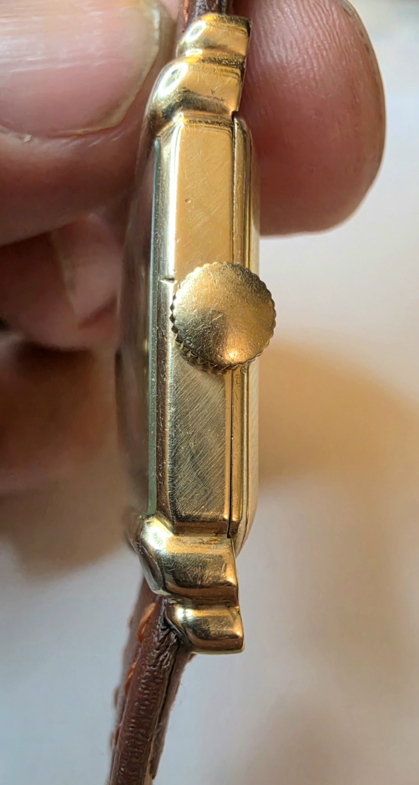 Vintage 1940s Hamilton Milton Art Deco Tank Watch – 14K Gold Filled – Caliber 98