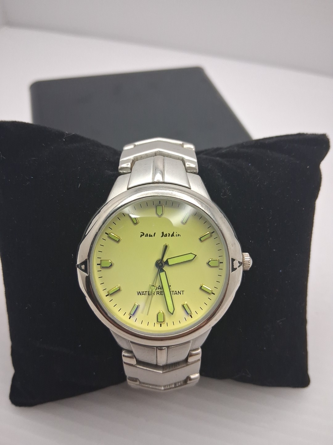 PAUL JARDIN QUARTZ MEN’S WATER RESISTANT ST STEEL WRIST WATCH NEW BATTERY